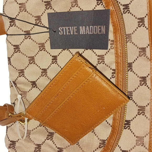 NWT Steve Madden - Embossed Logo Backpack with Charm Accessory - Picture 14 of 15